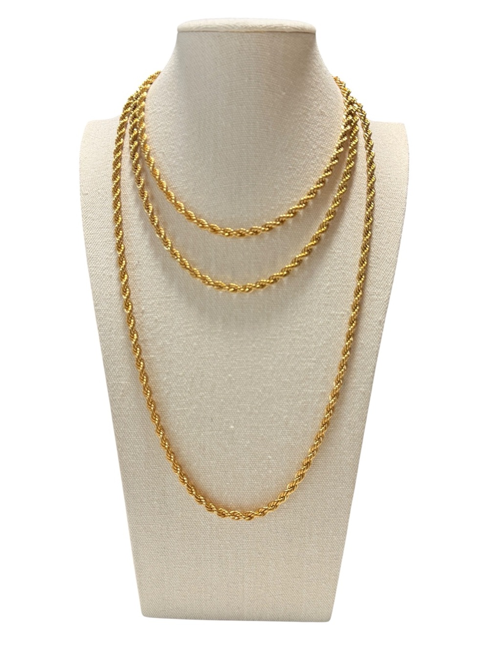 Rope Chain Unisex 8mm Necklace 18k Gold Plated Stainless Steel Tarnish Resistant
